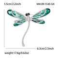 Alloy Glass Dragonfly Brooch Pin For Coat And Sweater Decoration view 4