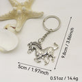 Metal Zebra Horse Keychain Bag Charm view 2