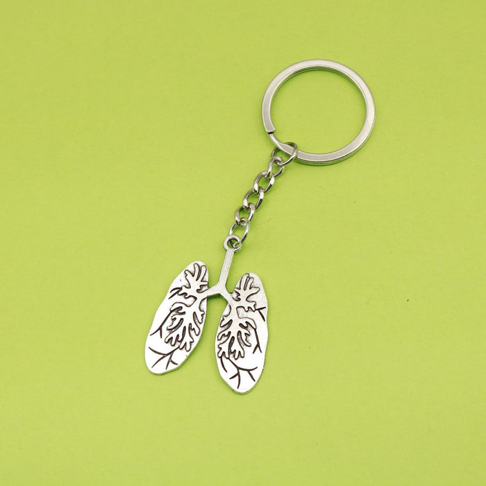 Metal Minimal Lung Keychain Bag Charm