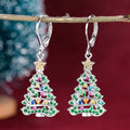 Bling Christmas Tree Colorful Wax Set Dangle Earrings For Women, Sweet Holiday Party Jewelry view 2
