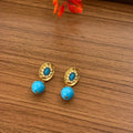 Vintage Acrylic Pearl Geometric Oval Drop Earrings With Silver Pins Ethnic Style Fashion Jewelry view 3