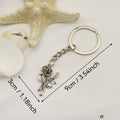 Metal Flower Keychain Bag Charm view 2