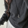 Alloy Geometric Quadrilateral Pendant Sweater Necklace Minimalist Light Luxury Versatile Accessory view 3