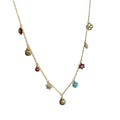Sparkling Zircon Enamel Flower Teardrop Pendant Copper Necklace Vacation Sweet Collarbone Style view 5