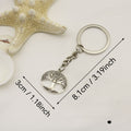 Metal Tree Of Life Keychain Simple Key Ring Gift view 2