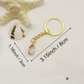 Metal Scallop Shell Cloud Keychain Handmade Bag Charm Gift view 2
