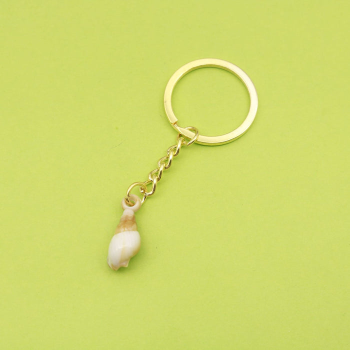 Metal Scallop Shell Cloud Keychain Handmade Bag Charm Gift