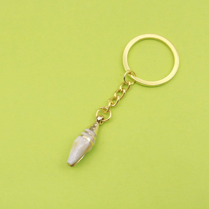 Acrylic Two Tone Shell Cloud Scallop Keychain Bag Charm
