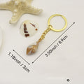 Acrylic Scallop Shell Keychain Two Tone Cloud Bag Charm view 2