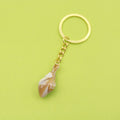 Acrylic Scallop Shell Keychain Two Tone Cloud Bag Charm view 1