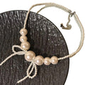 Light Luxury Bow Tassel Faux Pearl Necklace Vintage Elegant Collarbone Choker For Women view 5