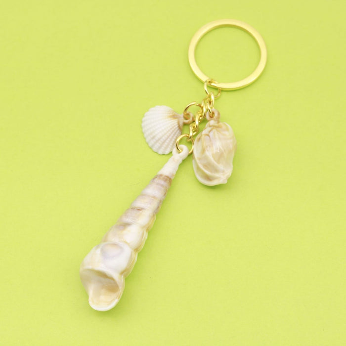 Zinc Alloy Scallop Shell Keychain Bag Charm Gift