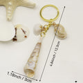 Zinc Alloy Scallop Shell Keychain Bag Charm Gift view 2