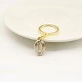 Acrylic Two Tone Shell Scallop Keychain DIY Bag Charm view 3
