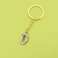 Acrylic Two Tone Shell Scallop Keychain DIY Bag Charm view 1