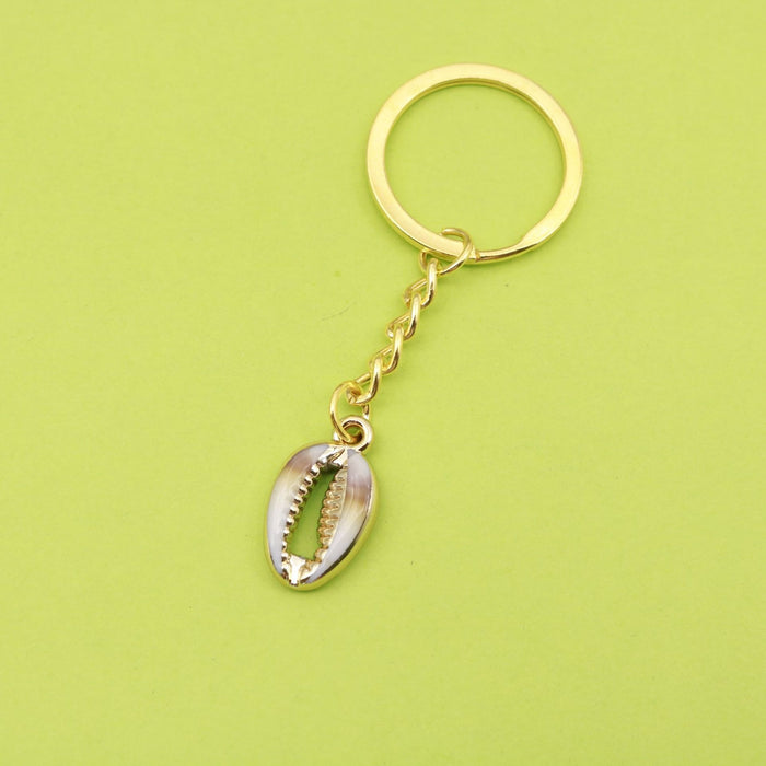 Acrylic Two Tone Shell Scallop Keychain DIY Bag Charm
