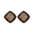 18K Gold Plated Silver Needle Zircon Diamond Stud Earrings Vintage Maillard Style view 5