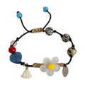 Vacation Style Mixed Material Resin Stone Beaded Flower Heart Bracelet Sweet Fashion Jewelry view 5
