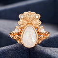 Lucky Clover Three Leaf Faux Opal Ring For Women, Elegant Fairy Style Hot Selling Finger Jewelry view 5