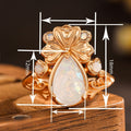 Lucky Clover Three Leaf Faux Opal Ring For Women, Elegant Fairy Style Hot Selling Finger Jewelry view 4