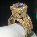 Luxury Crown Stackable Ring Set For Women, Micro Paved Sparkling Round Fashion Finger Rings view 3