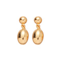 18K Gold Plated Copper Teardrop Pendant Drop Earrings For Women Minimalist Light Luxury Style view 5