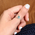 Minimalist Adjustable Open Ring For Women Faux Natural Stone Simple Line Finger Jewelry view 3