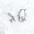 Minimalist Metal Reindeer Stud Earrings For Women Christmas Faux Antler Fashion Jewelry view 4