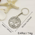 Metal Round Tree Of Life Keychain Bag Charm Gift view 2