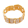 Light Luxury Vintage Alloy Enamel Star Trapezoid Elastic Rope Bangle Geometric Bracelet view 5