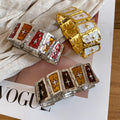 Light Luxury Vintage Alloy Enamel Star Trapezoid Elastic Rope Bangle Geometric Bracelet view 1