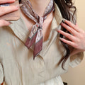 Vintage Light Luxury Fabric Printed Paisley Polka Dot Geometric Sweater Necklace For Women view 3