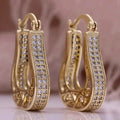 Trendy Irregular Hollow Metal U Shaped Ear Cuff For Women Electroplated Imitation Gold Jewelry Earrings view 1