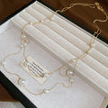 Double Layer Faux Pearl Sweater Necklace Elegant Round Geometric Light Luxury Choker view 4