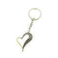 Metal Heart Keychain Minimalist Bag Charm – Silver view 5