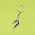 Metal Heart Keychain Minimalist Bag Charm – Silver view 1