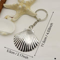 Metal Large Shell Keychain For Beach Bag Charm Gift view 2