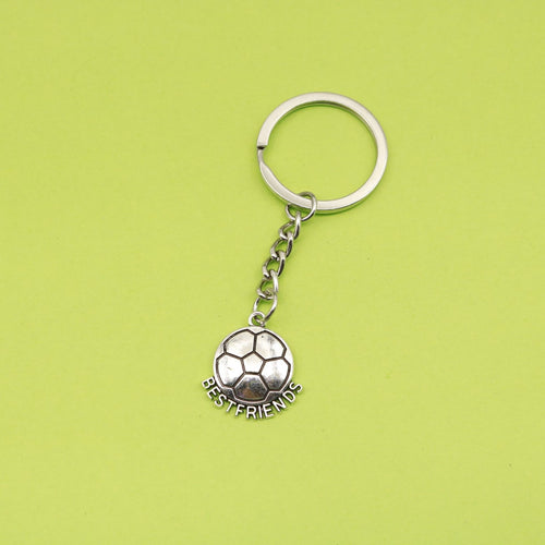 Metal Soccer Ball Keychain Minimalist Bag Charm