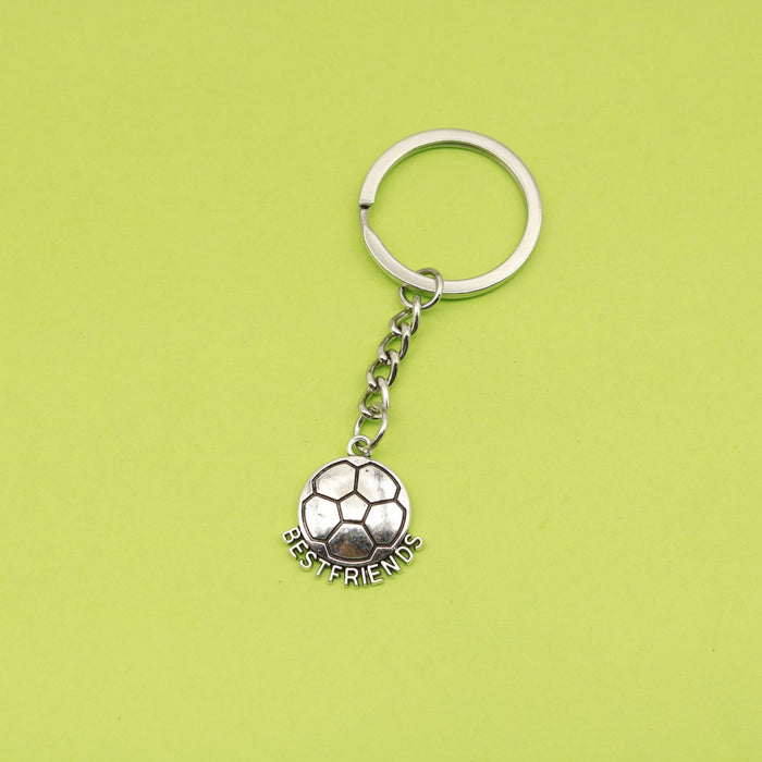 Metal Soccer Ball Keychain Minimalist Bag Charm