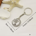 Zinc Alloy Palm Tree Keychain Tropical Bag Charm Gift view 2