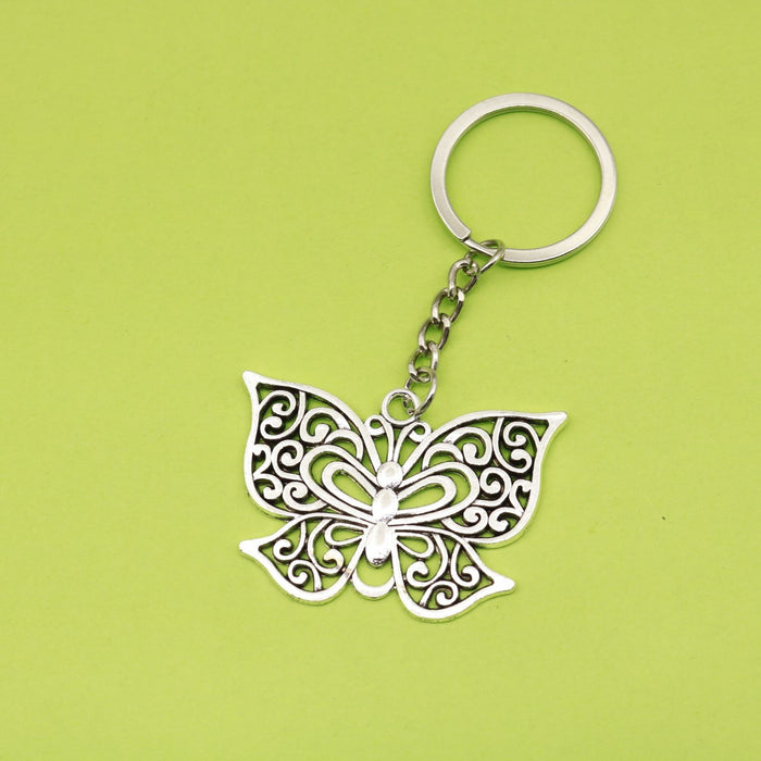 Metal Butterfly Keychain Bag Charm