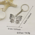Metal Butterfly Keychain Bag Charm view 2
