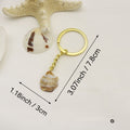 Metal Two Tone Shell Cloud Keychain For DIY Bag Charm view 2