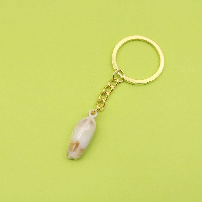 Metal Scallop Shell Cloud Keychain For DIY Gift
