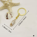 Metal Scallop Shell Cloud Keychain For DIY Gift view 2