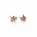 Elegant French Floral Pearl Stud Earrings With Rhinestone Inlaid Alloy Flower Cluster Luxury Earrings view 5