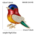 Metal Alloy Painted Enamel Bird Brooch For Versatile Fashion Wear view 4