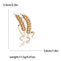 Alloy Crossed Wheat Brooch Pin For Women's Suits And Dresses view 5
