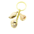 Metal Two Tone Shell Cloud Keychain For Bag Charm Gift view 5