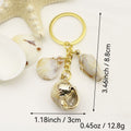 Metal Two Tone Shell Cloud Keychain For Bag Charm Gift view 2